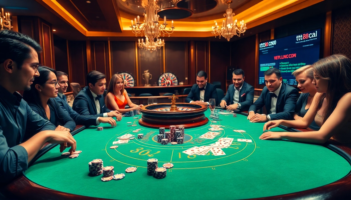Exciting blackjack game at a casino table showcasing chips and cards, featuring the URL https://tt88.ca/ for betting tips.